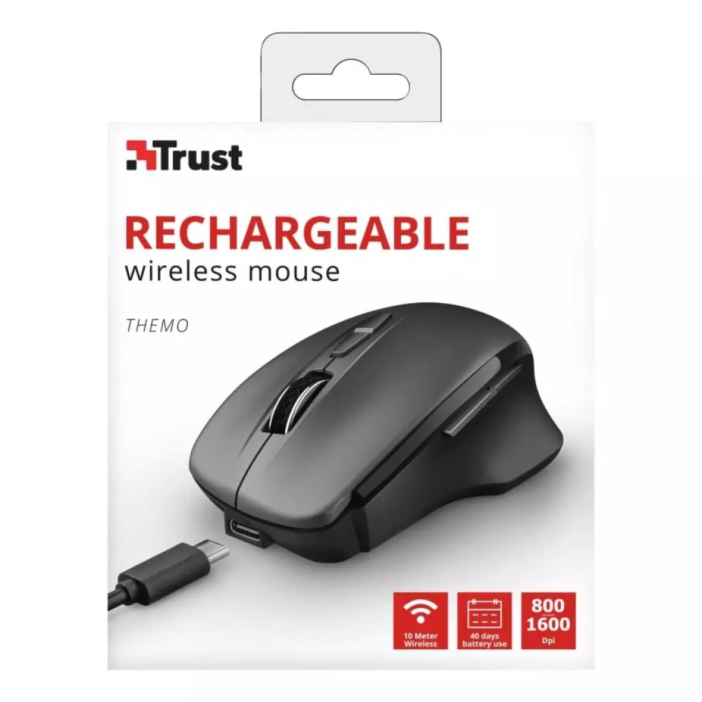 Мышка Trust Themo Wireless Black (23340) - 11