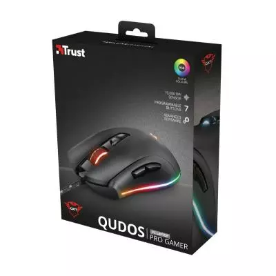 Мышка Trust GXT 900 Qudos RGB Gaming USB Black (23400) - 3 Мышка Trust GXT 900 Qudos RGB Gaming USB Black (23400) - 3