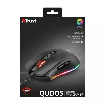 Мышка Trust GXT 900 Qudos RGB Gaming USB Black (23400) - 11 Мышка Trust GXT 900 Qudos RGB Gaming USB Black (23400) - 11