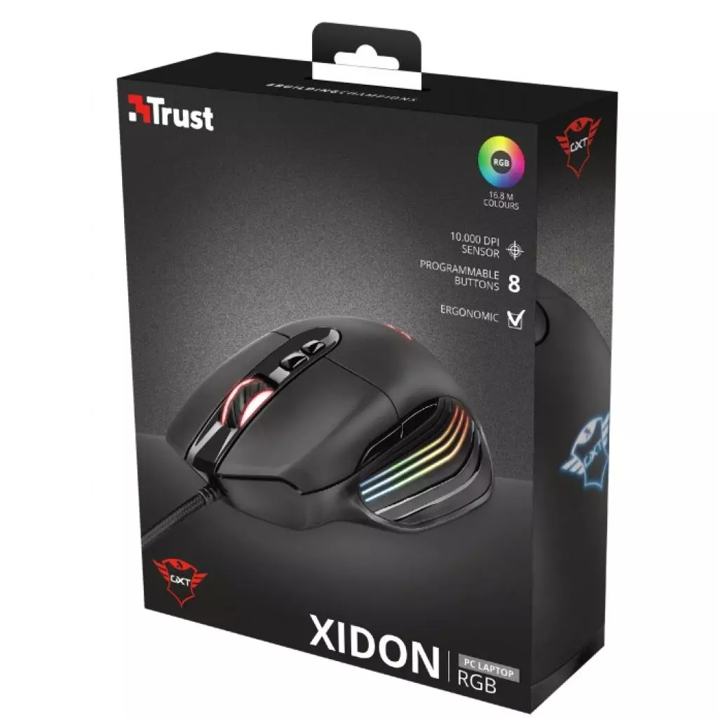Мышка Trust GXT 940 Xidon RGB Gaming USB Black (23574) - 6