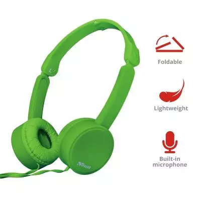 Наушники Trust Nano On-Ear Mic Green (23101) - 7 Наушники Trust Nano On-Ear Mic Green (23101) - 7