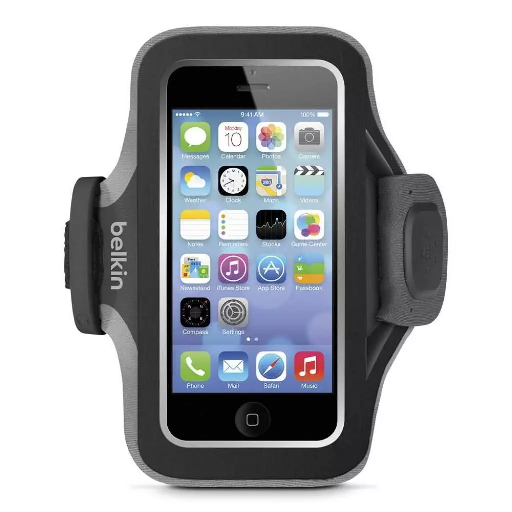 Чехол для моб. телефона Belkin iPhone 5, Slim-Fit Armband, black-grey (F8W299VFC00)
