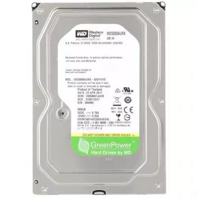 Жесткий диск 3.5"  500Gb WD (#WD5000AURX-FR#)