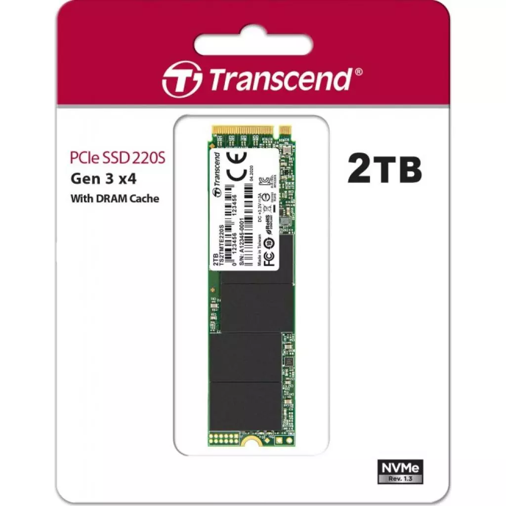Накопитель SSD M.2 2280 2TB Transcend (TS2TMTE220S) - 1 Накопитель SSD M.2 2280 2TB Transcend (TS2TMTE220S) - 1