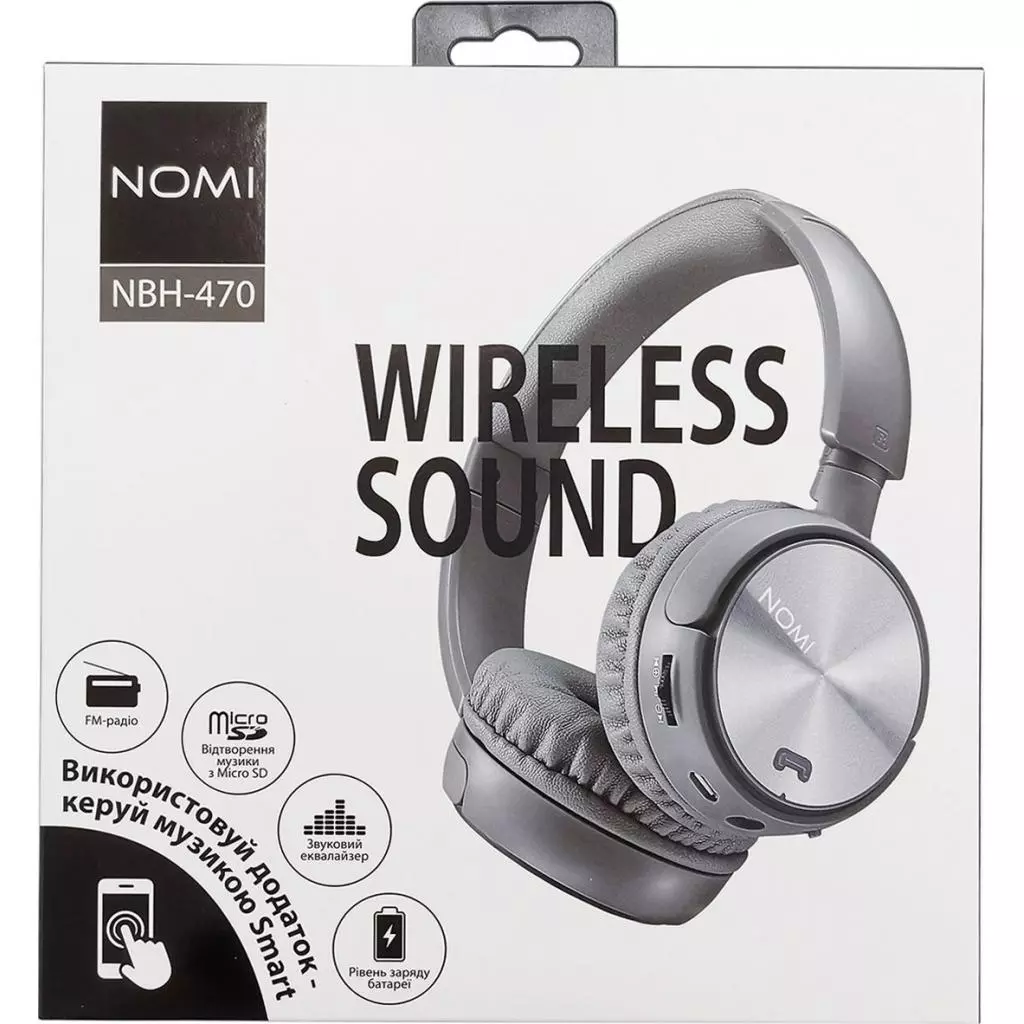 Наушники Nomi NBH- 470 Lite Grey - 5