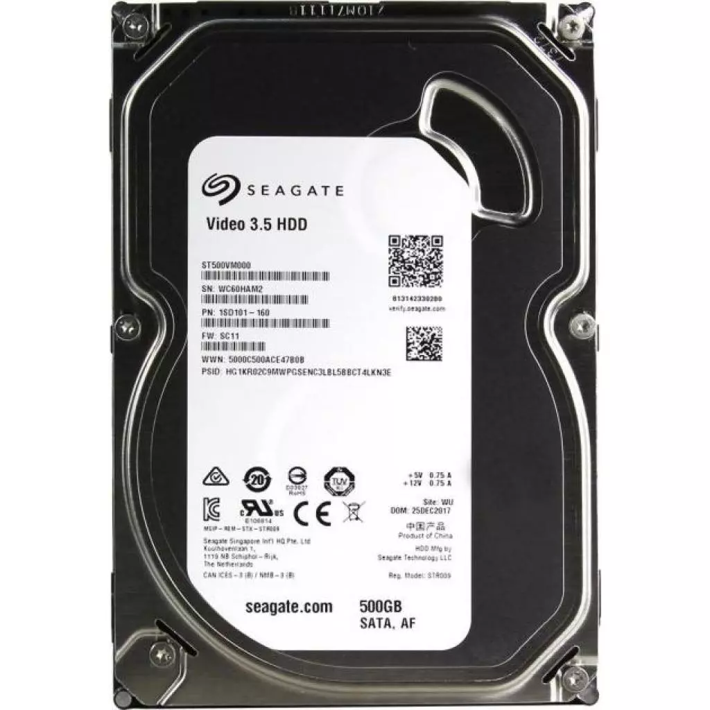 Жесткий диск 3.5"  500GB Seagate (# ST500VM000-FR #)