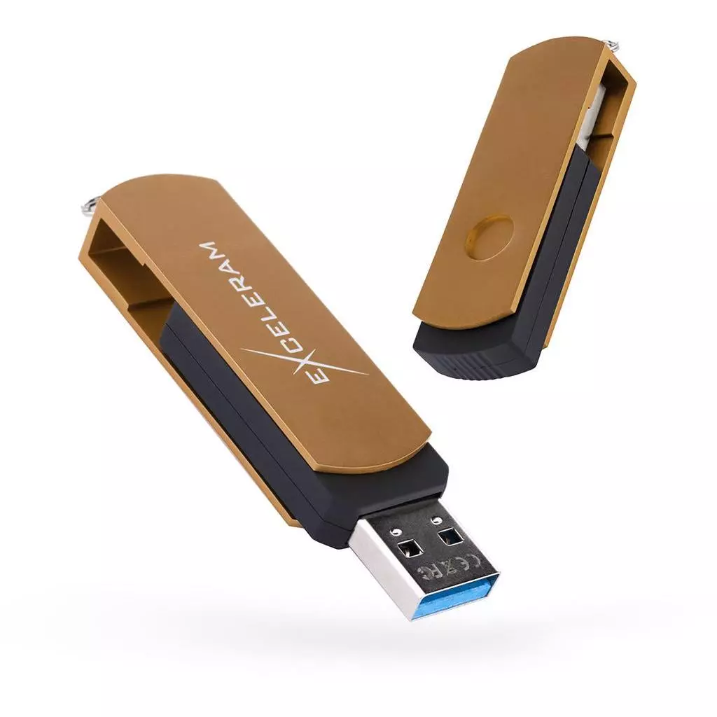 USB флеш накопитель eXceleram 128GB P2 Series Brown/Black USB 3.1 Gen 1 (EXP2U3BRB128)