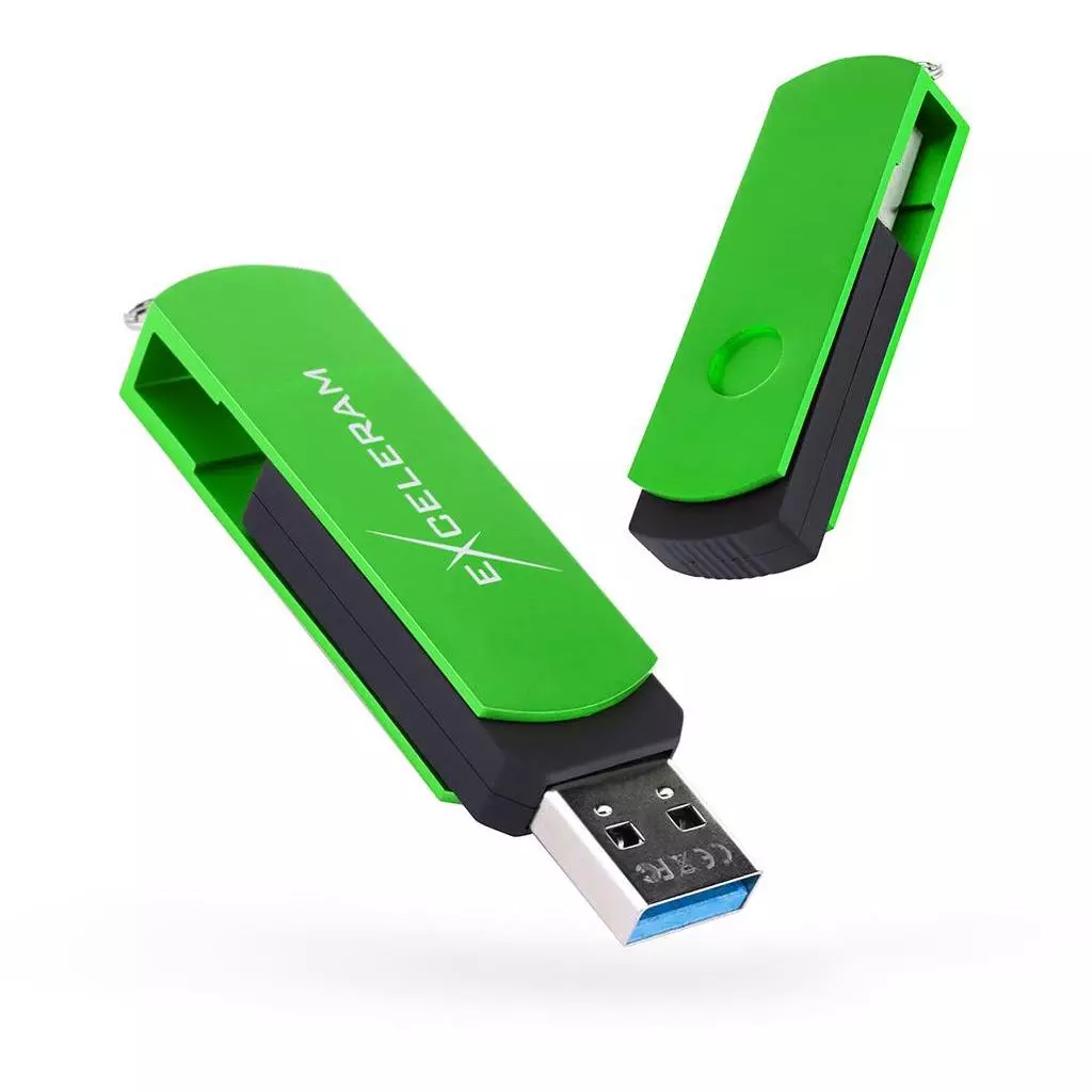 USB флеш накопитель eXceleram 128GB P2 Series Green/Black USB 3.1 Gen 1 (EXP2U3GRB128)