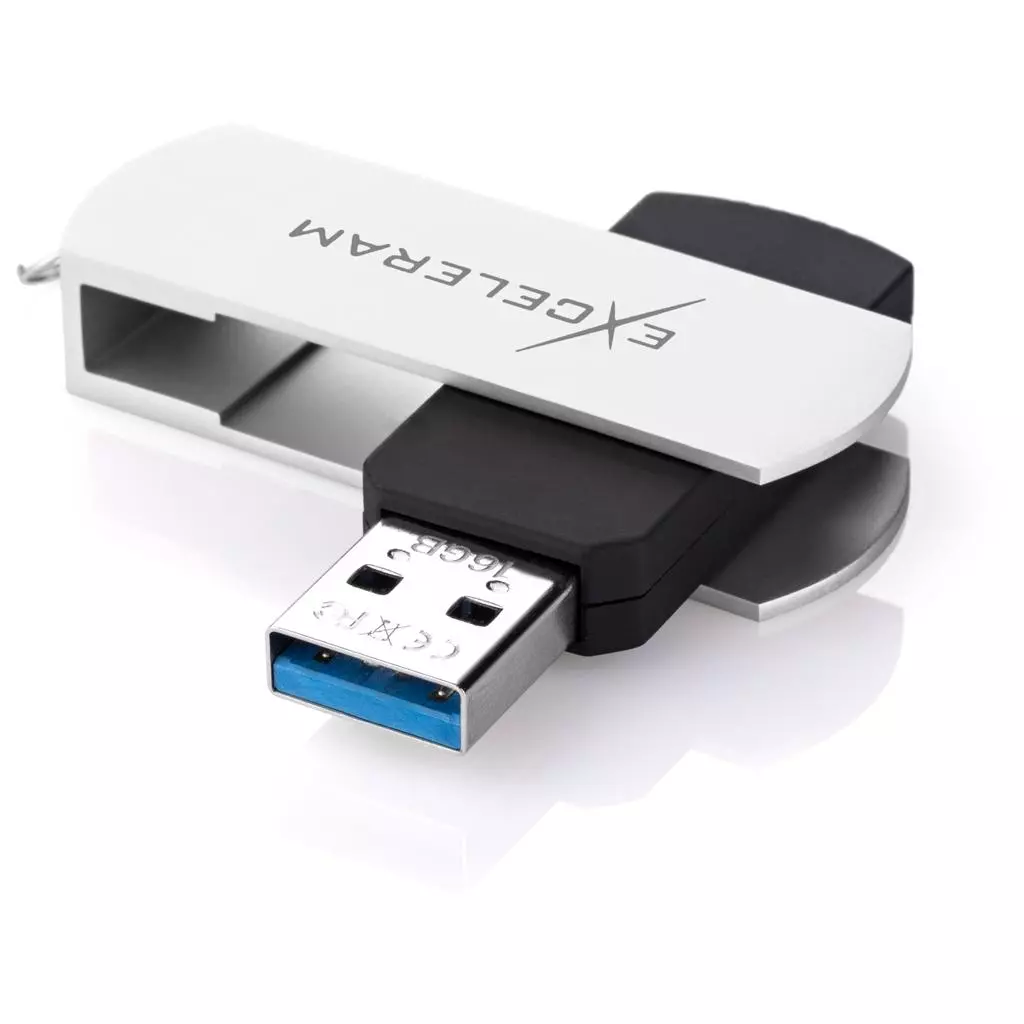 USB флеш накопитель eXceleram 16GB P2 Series White/Black USB 3.1 Gen 1 (EXP2U3WHB16) - 1 USB флеш накопитель eXceleram 16GB P2 Series White/Black USB 3.1 Gen 1 (EXP2U3WHB16) - 1