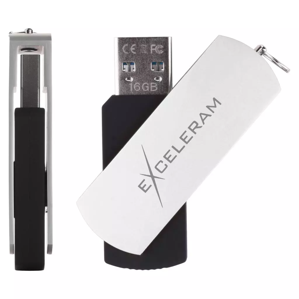 USB флеш накопитель eXceleram 16GB P2 Series White/Black USB 3.1 Gen 1 (EXP2U3WHB16) - 3 USB флеш накопитель eXceleram 16GB P2 Series White/Black USB 3.1 Gen 1 (EXP2U3WHB16) - 3