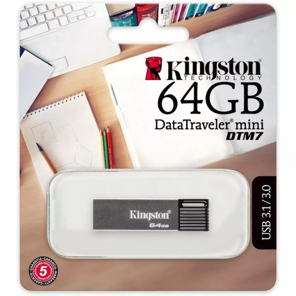 USB флеш накопитель Kingston 64GB DT Mini DTM7 USB 3.0 (DTM7/64GB) - 3
