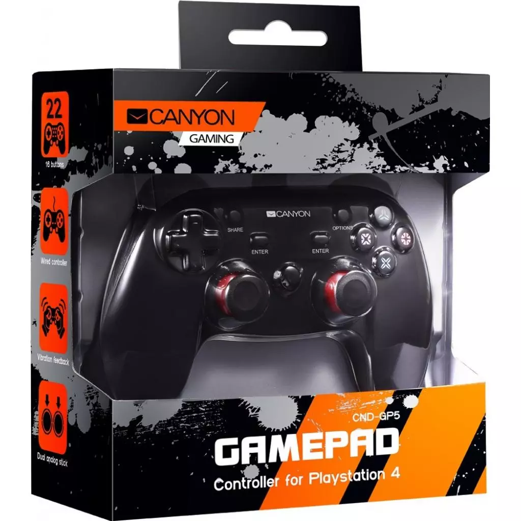 Геймпад Canyon Wired Gamepad With Touchpad For PS4 (CND-GP5) - 3 Геймпад Canyon Wired Gamepad With Touchpad For PS4 (CND-GP5) - 3