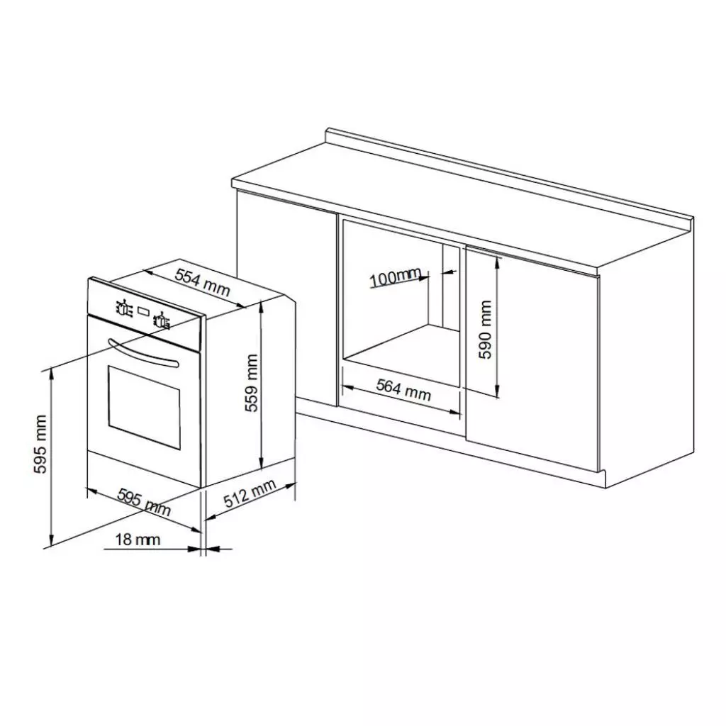 Духовой шкаф Pyramida PO 70 ME GBL (PO70MEGBL) - 3