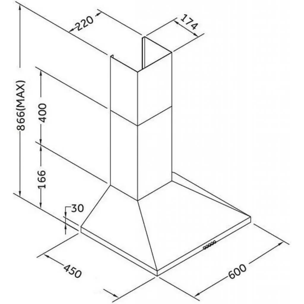Вытяжка кухонная Pyramida KSX 60 WH (KSX60WH) - 1 Вытяжка кухонная Pyramida KSX 60 WH (KSX60WH) - 1