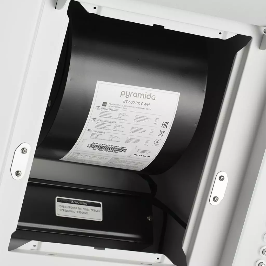Вытяжка кухонная Pyramida BT 600 PK GWH (BT600PKGWH) - 3 Вытяжка кухонная Pyramida BT 600 PK GWH (BT600PKGWH) - 3