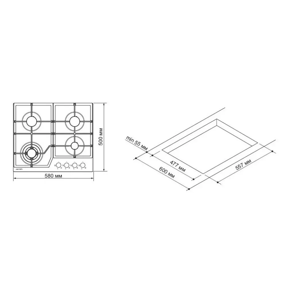 Варочная поверхность Pyramida PFG 641 BL (PFG641BL) - 10 Варочная поверхность Pyramida PFG 641 BL (PFG641BL) - 10