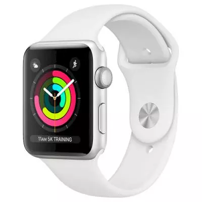 Смарт-часы Apple Watch Series 3 GPS, 38mm Silver Aluminium Case with White Sp (MTEY2GK/A)