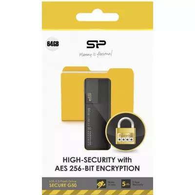 USB флеш накопитель Silicon Power 64GB Secure G50 USB 3.0 (SP064GBUF3G50V1K) - 3