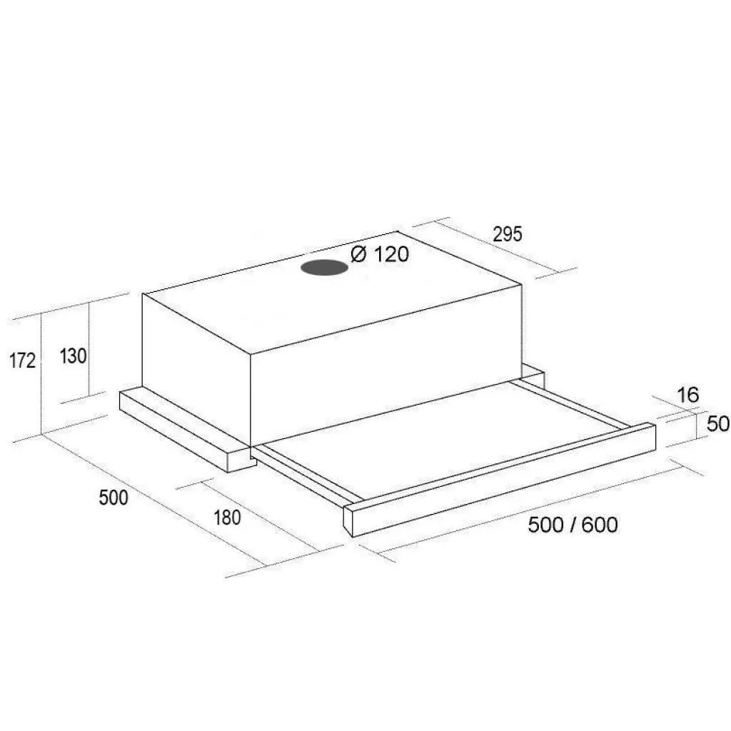 Вытяжка кухонная Borgio Slim (TR) 50 black - 5 Вытяжка кухонная Borgio Slim (TR) 50 black - 5