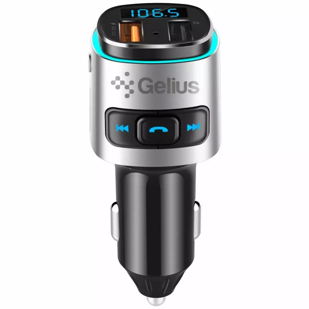 FM модулятор Gelius Pro RGB-QC GP-FMT040 Black/Silver - 1 FM модулятор Gelius Pro RGB-QC GP-FMT040 Black/Silver - 1