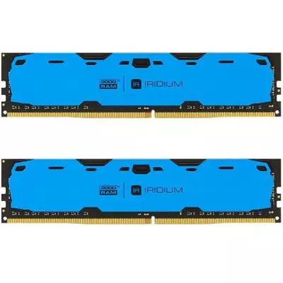 Модуль памяти для компьютера DDR4 8GB (2x4GB) 2400 MHz Iridium Blue Goodram (IR-B2400D464L15S/8GDC)
