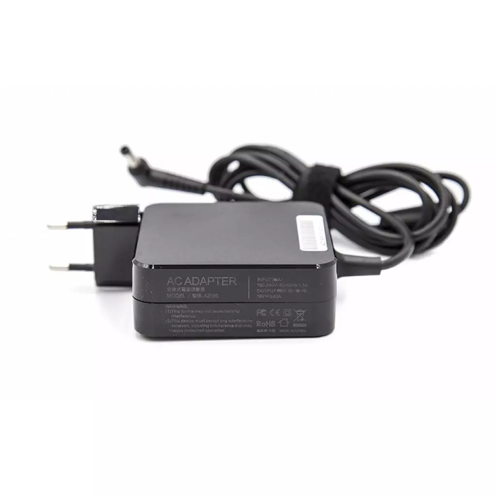 Блок питания к ноутбуку PowerPlant ASUS 220V, 19V 65W 3.42A (5.5*2.5) wall mount (WM-AC65F5525) - 1