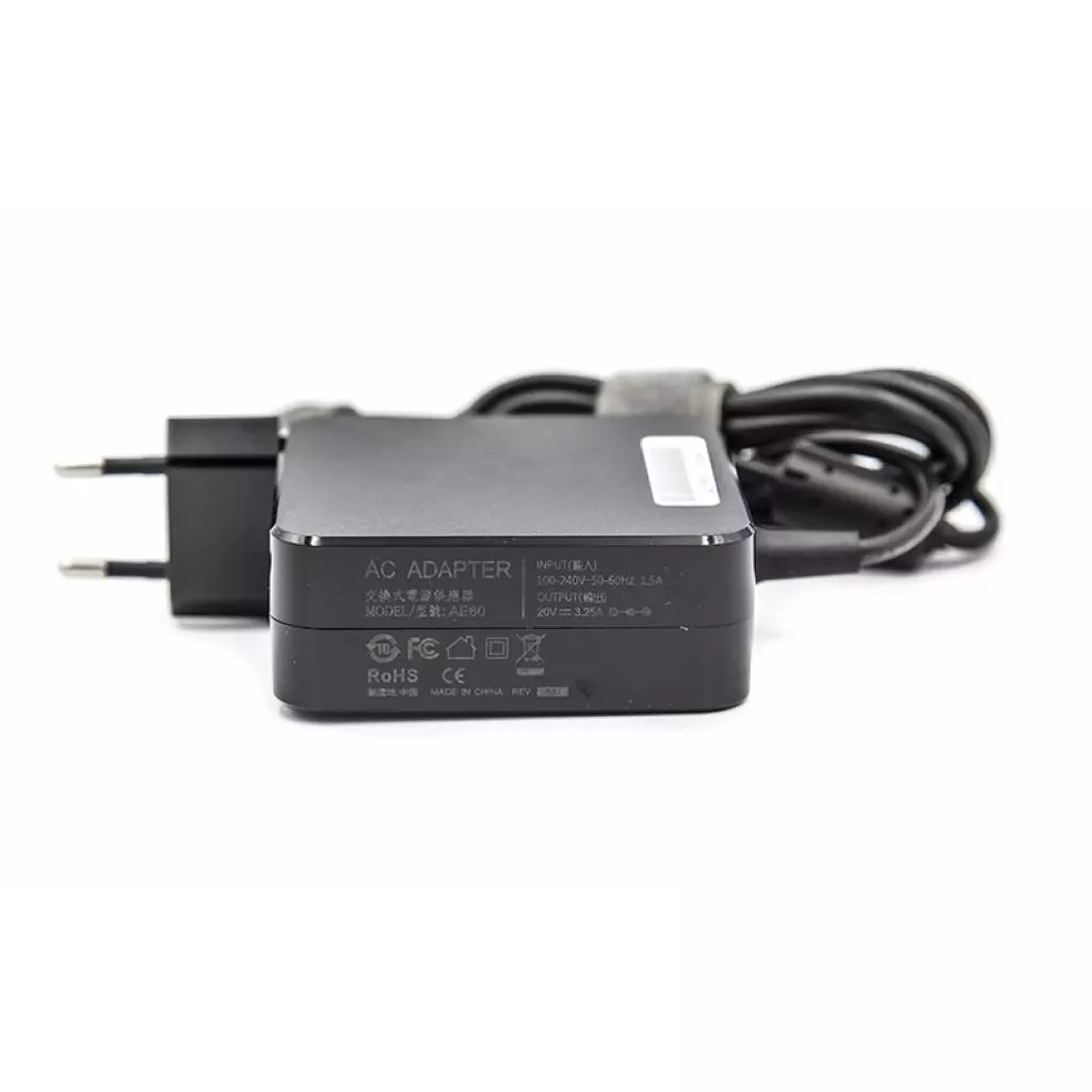 Блок питания к ноутбуку PowerPlant IBM/LENOVO 220V, 20V 65W 3.25A (7.9*5.5) wall mount (WM-IB65H7955) - 1