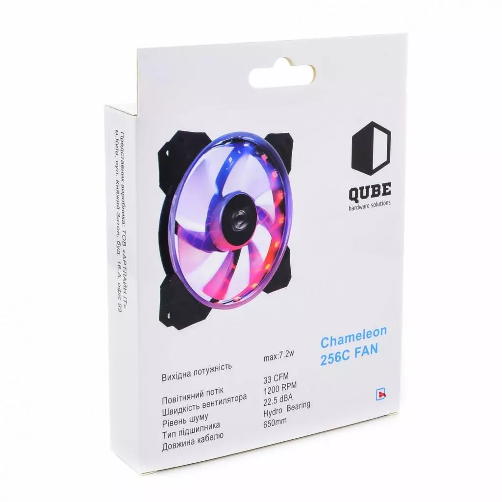 Кулер для корпуса Qube QB-CHAMELION-120-18 - 1 Кулер для корпуса Qube QB-CHAMELION-120-18 - 1