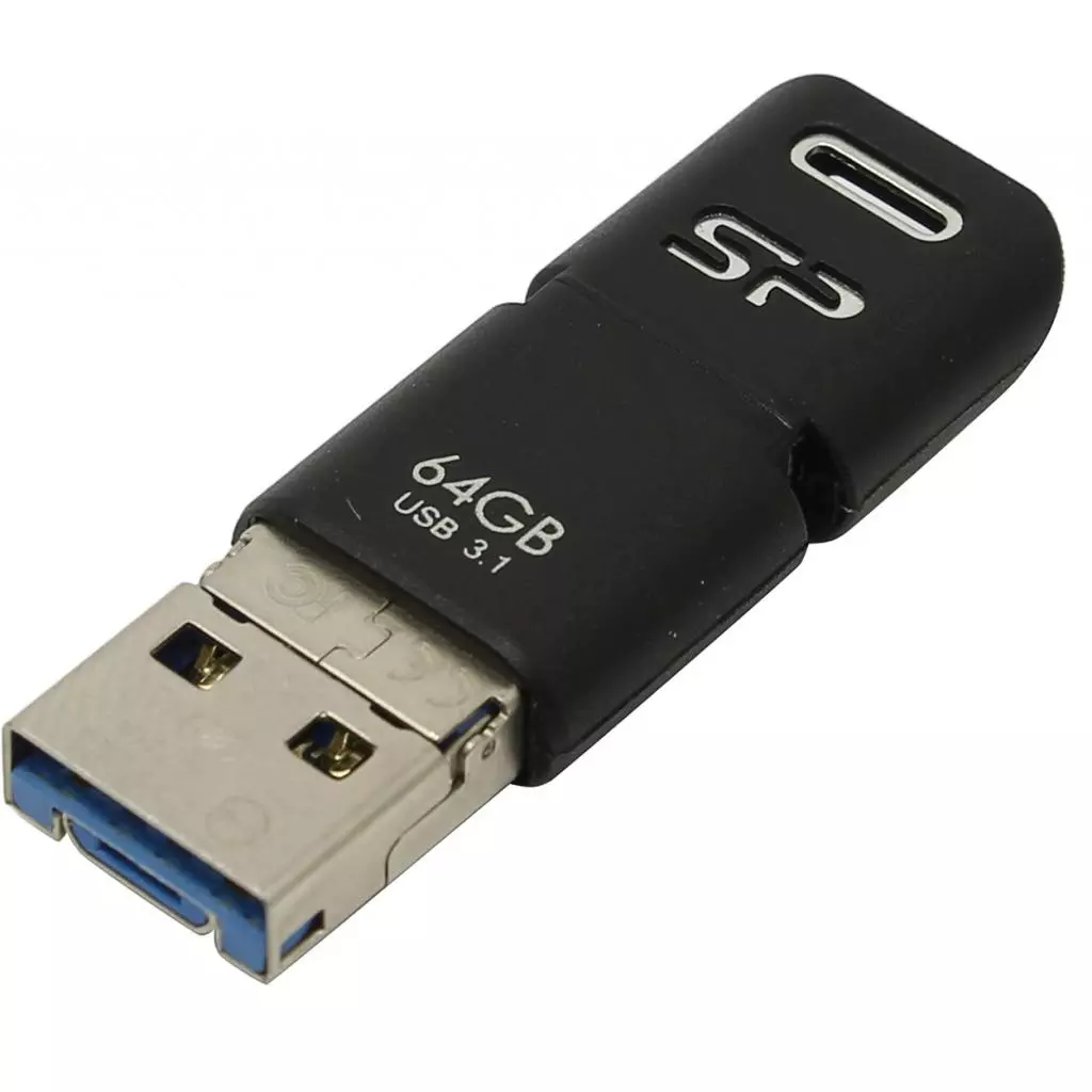 USB флеш накопитель Silicon Power 64GB Mobile C50 USB 3.1 Type-C (SP064GBUC3C50V1K) - 3