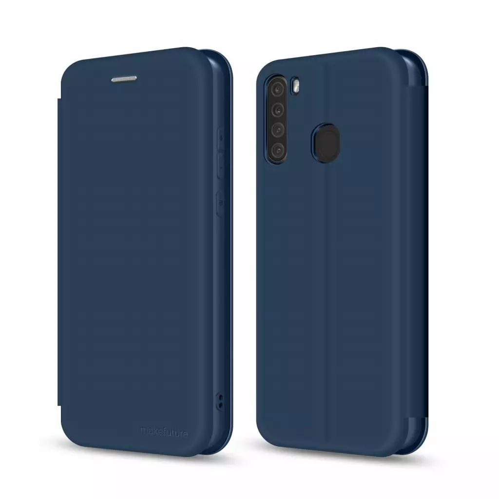Чехол для моб. телефона MakeFuture Samsung A21 Flip (Soft-Touch PU) Blue (MCP-SA21BL)