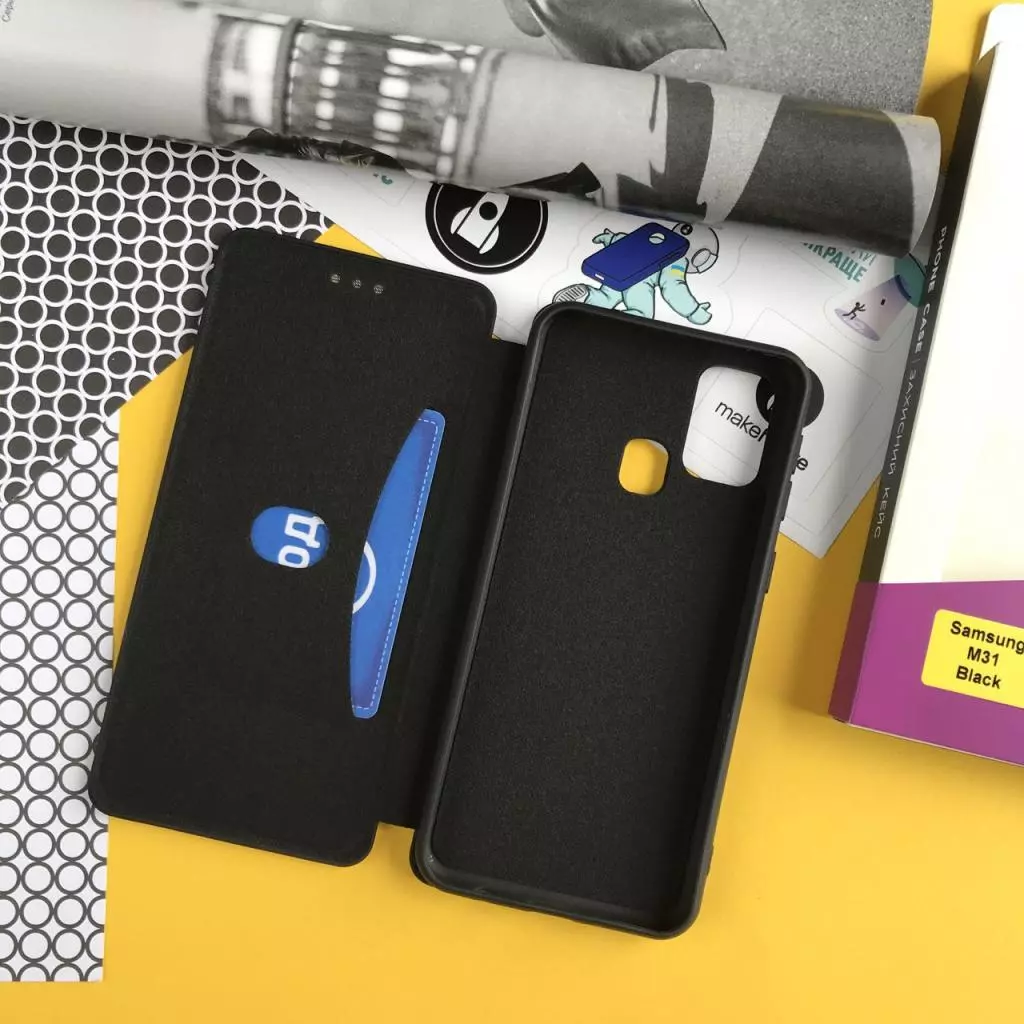 Чехол для моб. телефона MakeFuture Samsung M31 Flip (Soft-Touch PU) Black (MCP-SM31BK) - 2