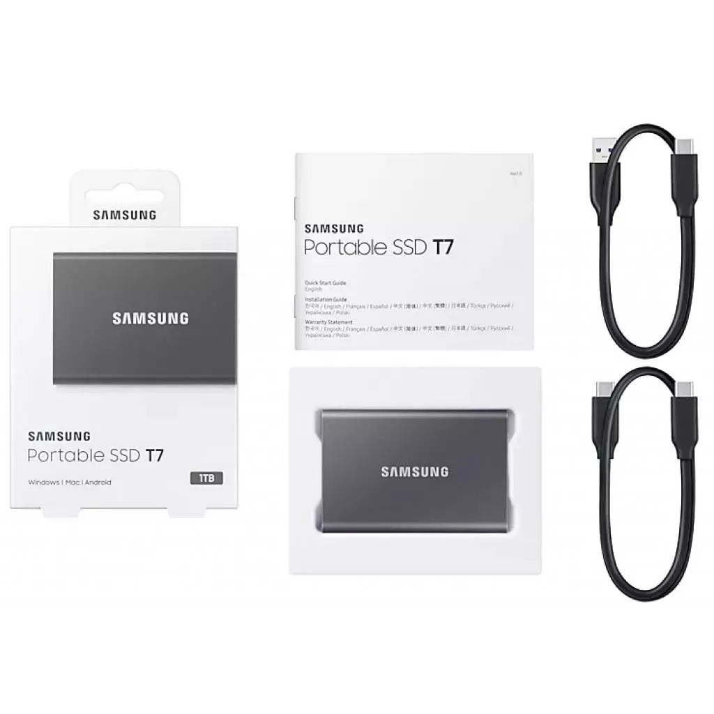Накопитель SSD USB 3.2 1TB T7 Samsung (MU-PC1T0T/WW) - 10