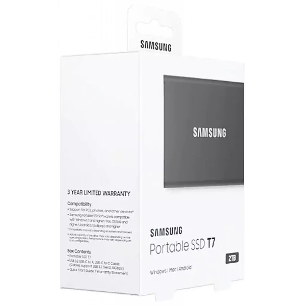 Накопитель SSD USB 3.2 2TB T7 Samsung (MU-PC2T0T/WW) - 9