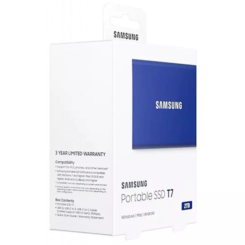 Накопитель SSD USB 3.2 2TB T7 Samsung (MU-PC2T0H/WW) - 8