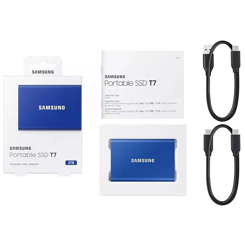 Накопитель SSD USB 3.2 2TB T7 Samsung (MU-PC2T0H/WW) - 10