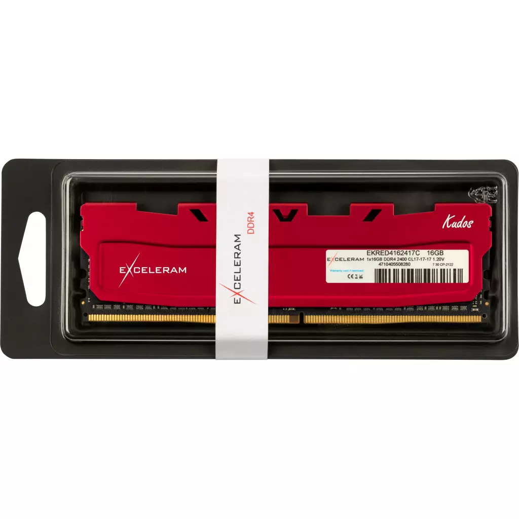 Модуль памяти для компьютера DDR4 16GB 2400 MHz Red Kudos eXceleram (EKRED4162417C) - 2 Модуль памяти для компьютера DDR4 16GB 2400 MHz Red Kudos eXceleram (EKRED4162417C) - 2