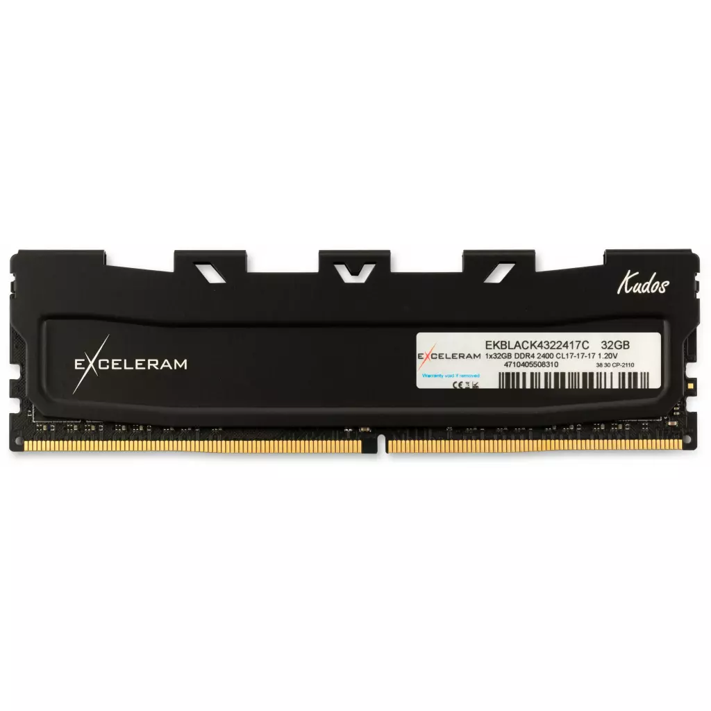 Модуль памяти для компьютера DDR4 32GB 2400 MHz Black Kudos eXceleram (EKBLACK4322417C)