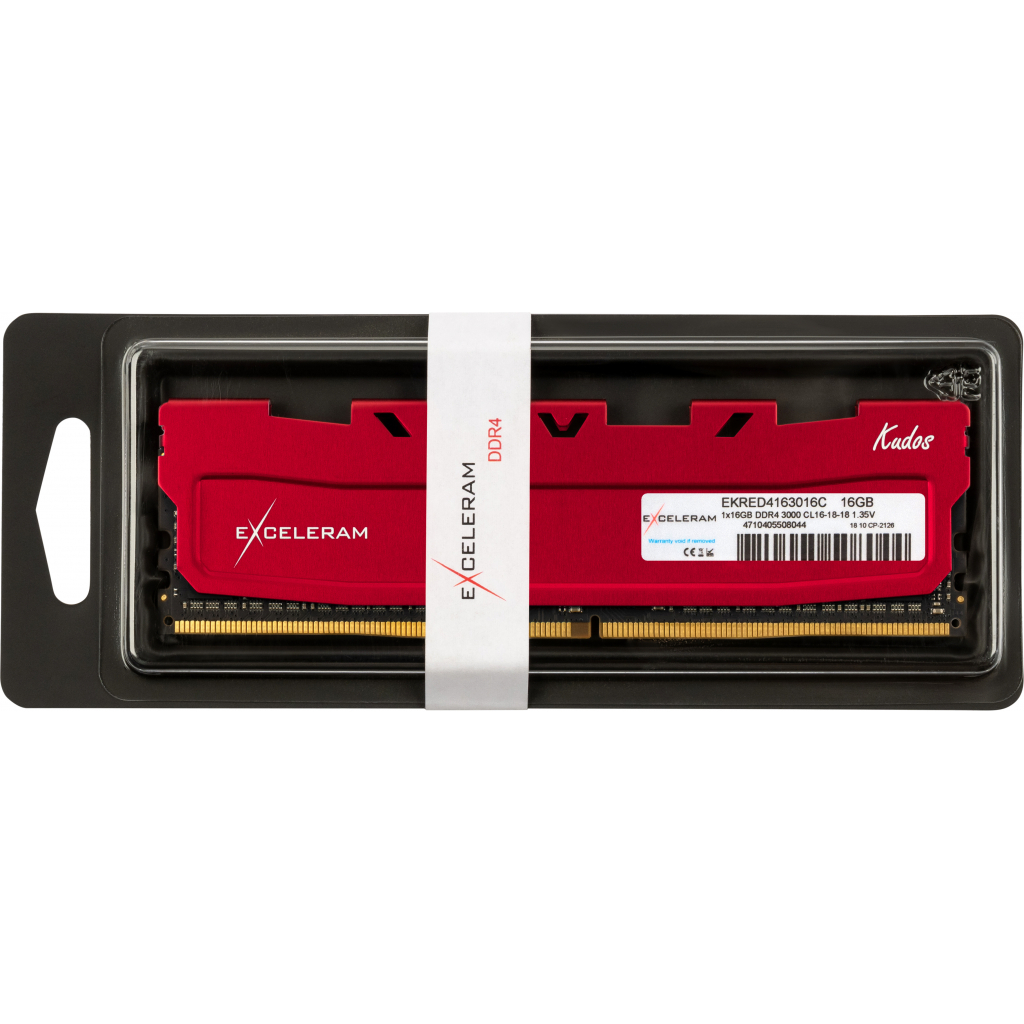 Модуль памяти для компьютера DDR4 16GB 3000 MHz Red Kudos eXceleram (EKRED4163016C) - 2