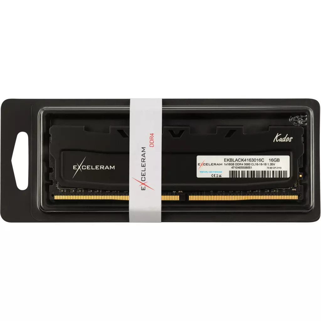 Модуль памяти для компьютера DDR4 16GB 3000 MHz Black Kudos eXceleram (EKBLACK4163016C) - 2
