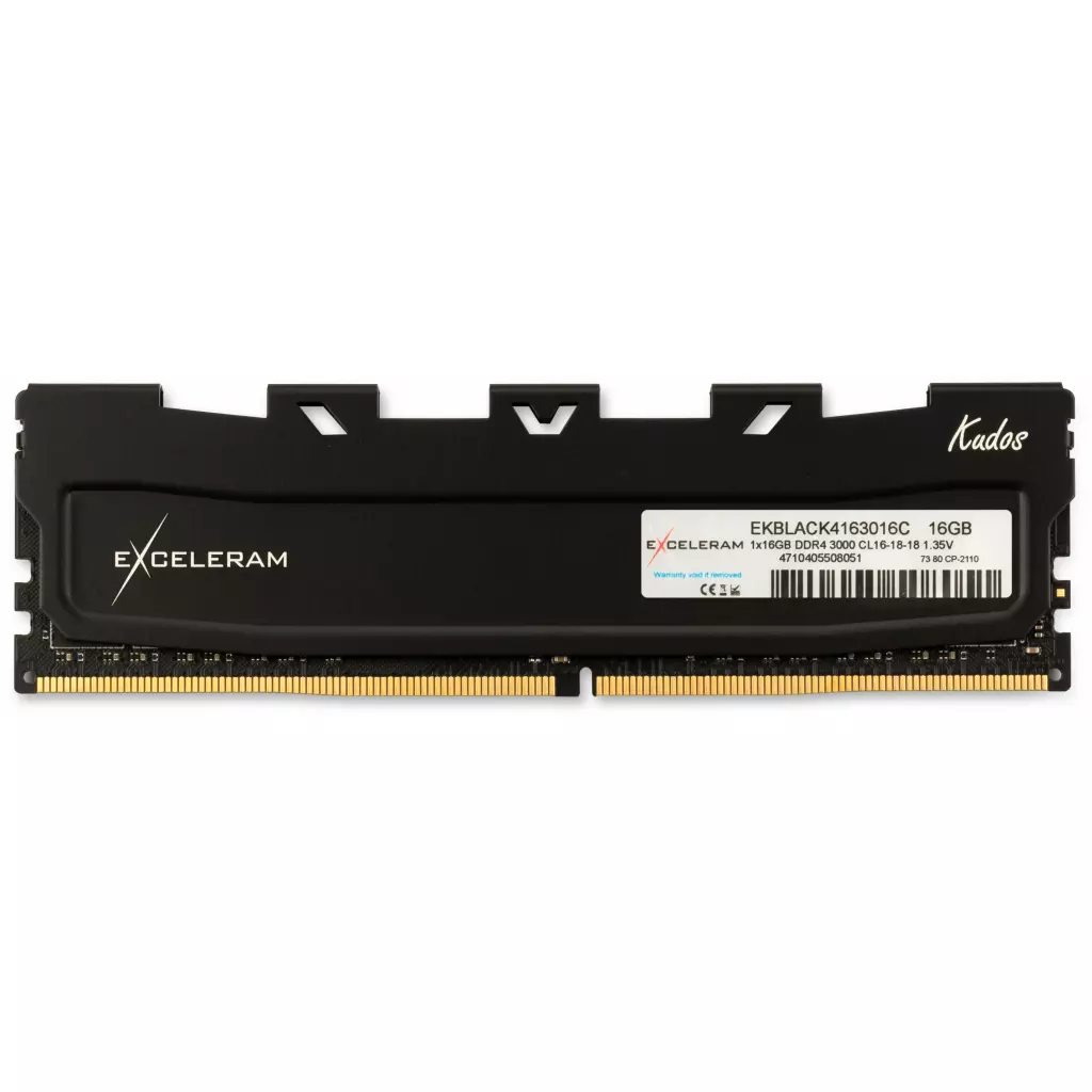 Модуль памяти для компьютера DDR4 16GB 3000 MHz Black Kudos eXceleram (EKBLACK4163016C)