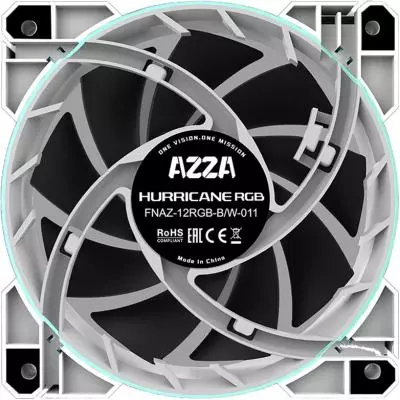 Кулер для корпуса Azza 1 HURRICANE RGB (FNAZ-12RGB-BW-002) - 1