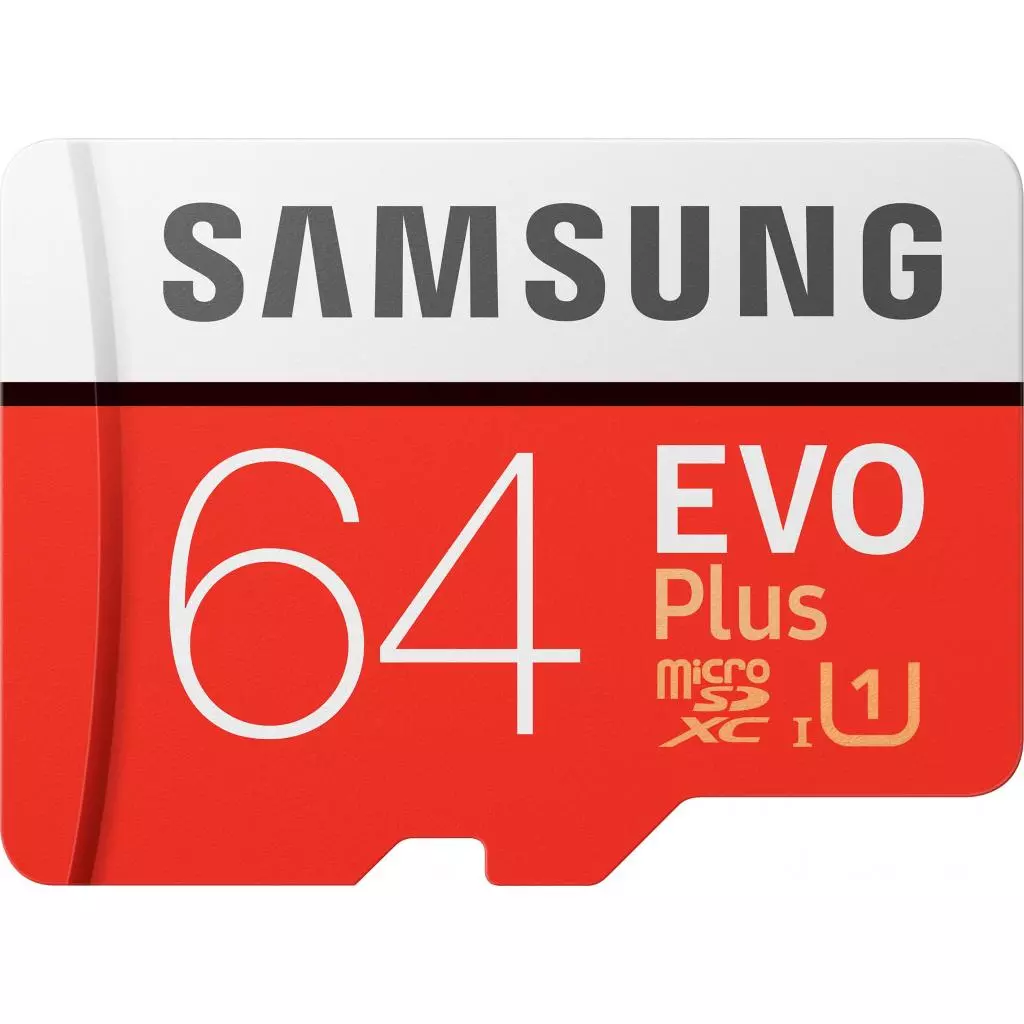 Карта памяти Samsung 64GB microSDXC class 10 UHS-I U1 Evo Plus V2 (MB-MC64HA/RU) - 1 Карта памяти Samsung 64GB microSDXC class 10 UHS-I U1 Evo Plus V2 (MB-MC64HA/RU) - 1