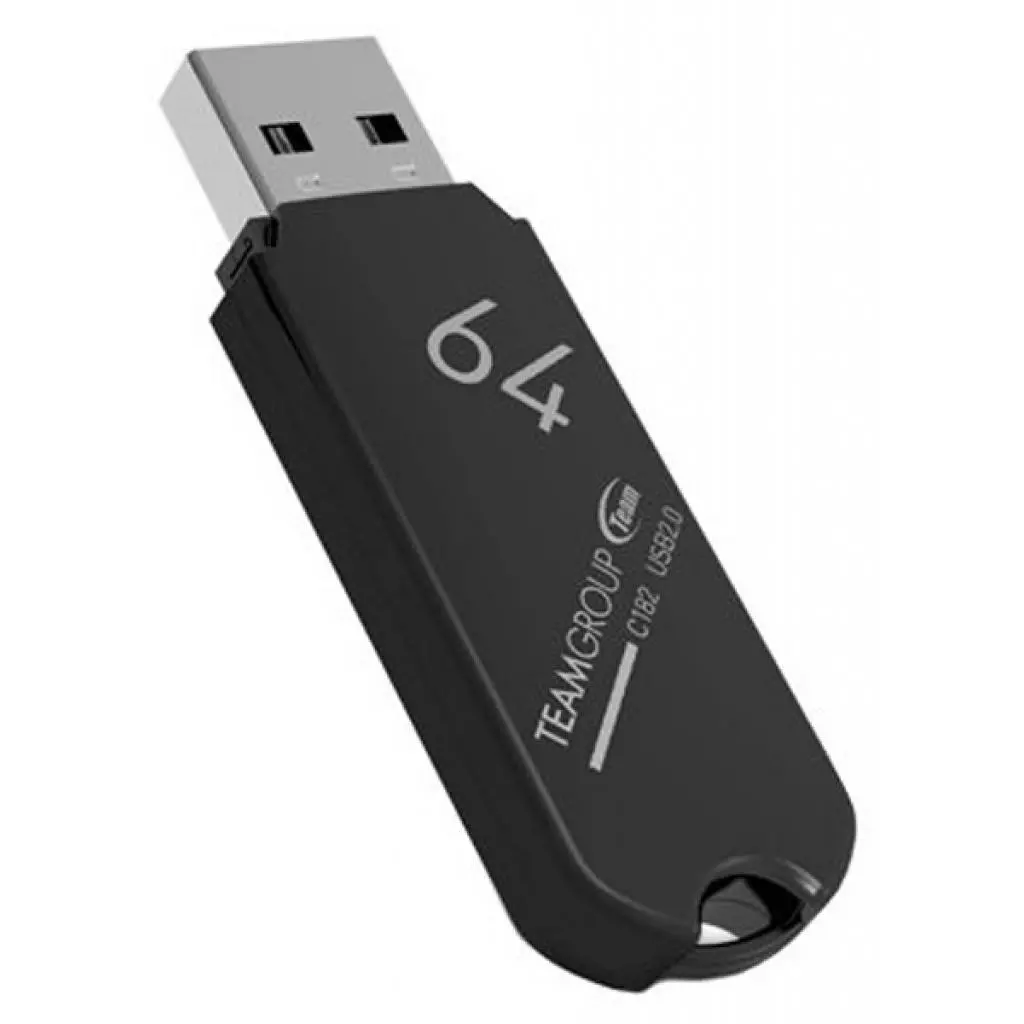 USB флеш накопитель Team 64GB C182 Black USB 2.0 (TC18264GB01) - 3