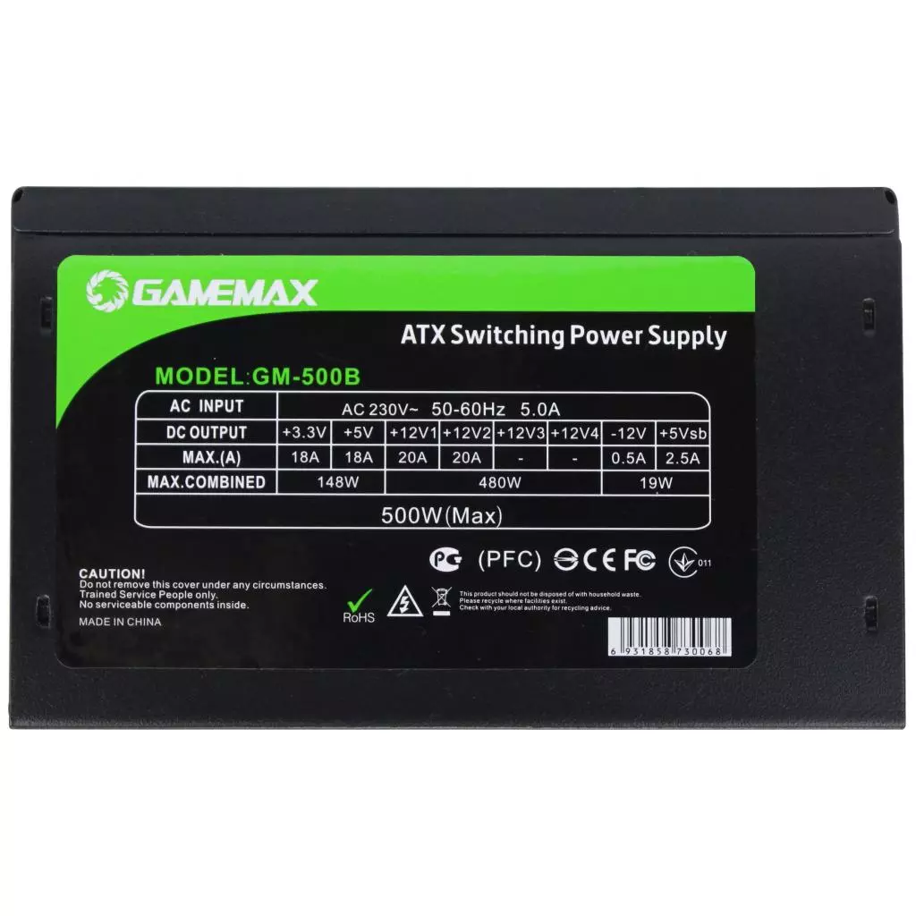 Блок питания Gamemax 500W (GM-500B) - 3 Блок питания Gamemax 500W (GM-500B) - 3