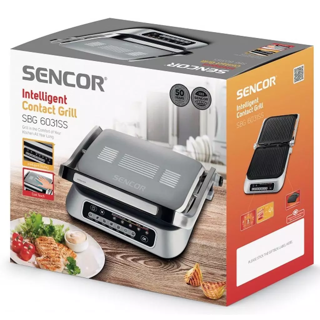 Электрогриль Sencor SBG 6031 SS (SBG6031SS) - 8 Электрогриль Sencor SBG 6031 SS (SBG6031SS) - 8
