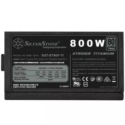 Блок питания Silver Stone 800W STRIDER ST80F-TI (SST-ST80F-TI) - 6 Блок питания Silver Stone 800W STRIDER ST80F-TI (SST-ST80F-TI) - 6