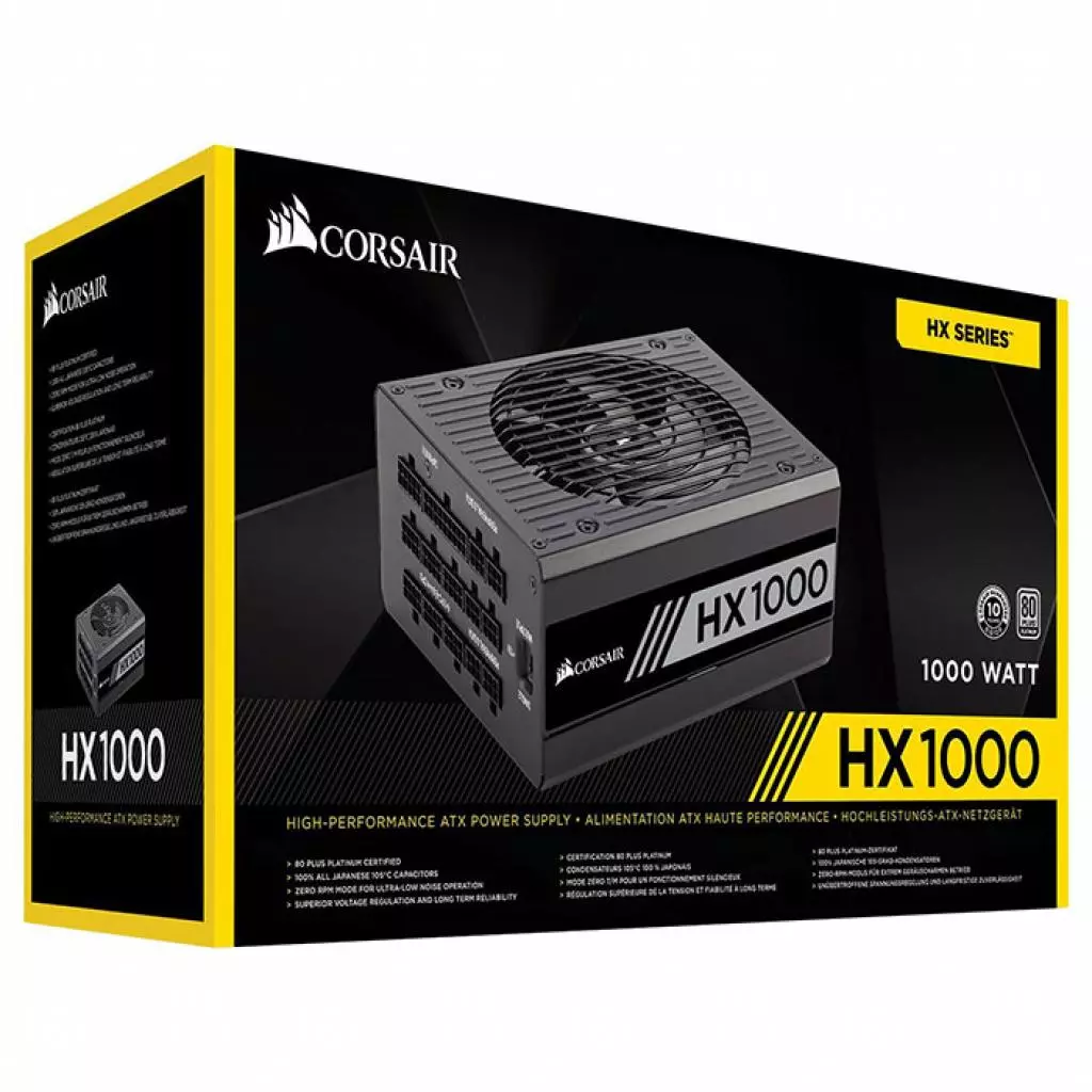 Блок питания Corsair 1000W HX1000 (CP-9020139-EU) - 5