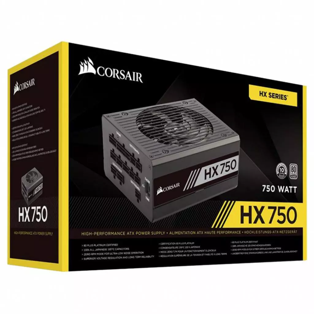 Блок питания Corsair 750W HX750 (CP-9020137-EU) - 6