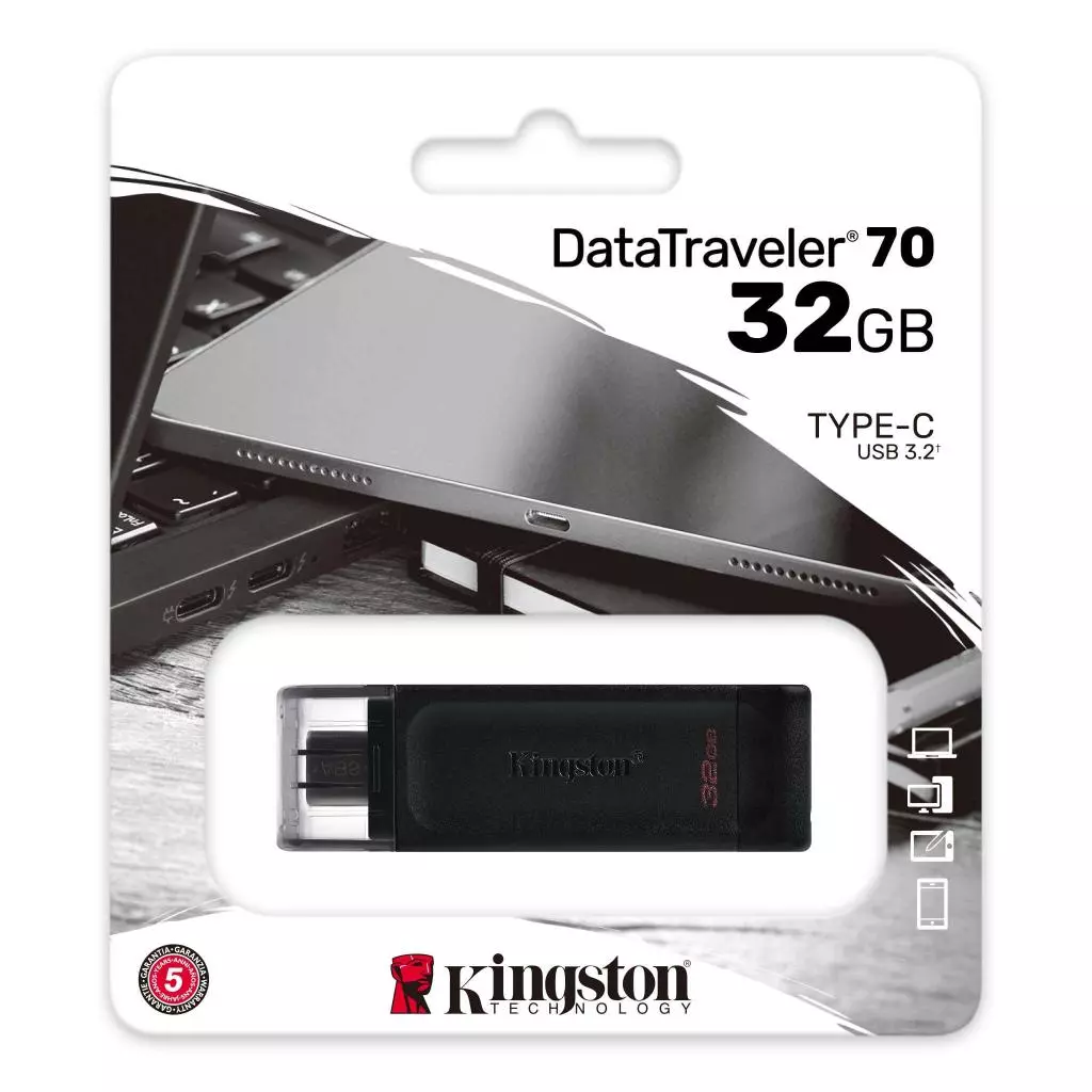 USB флеш накопитель Kingston 32GB DataTraveler 70 USB 3.2 / Type-C (DT70/32GB) - 2