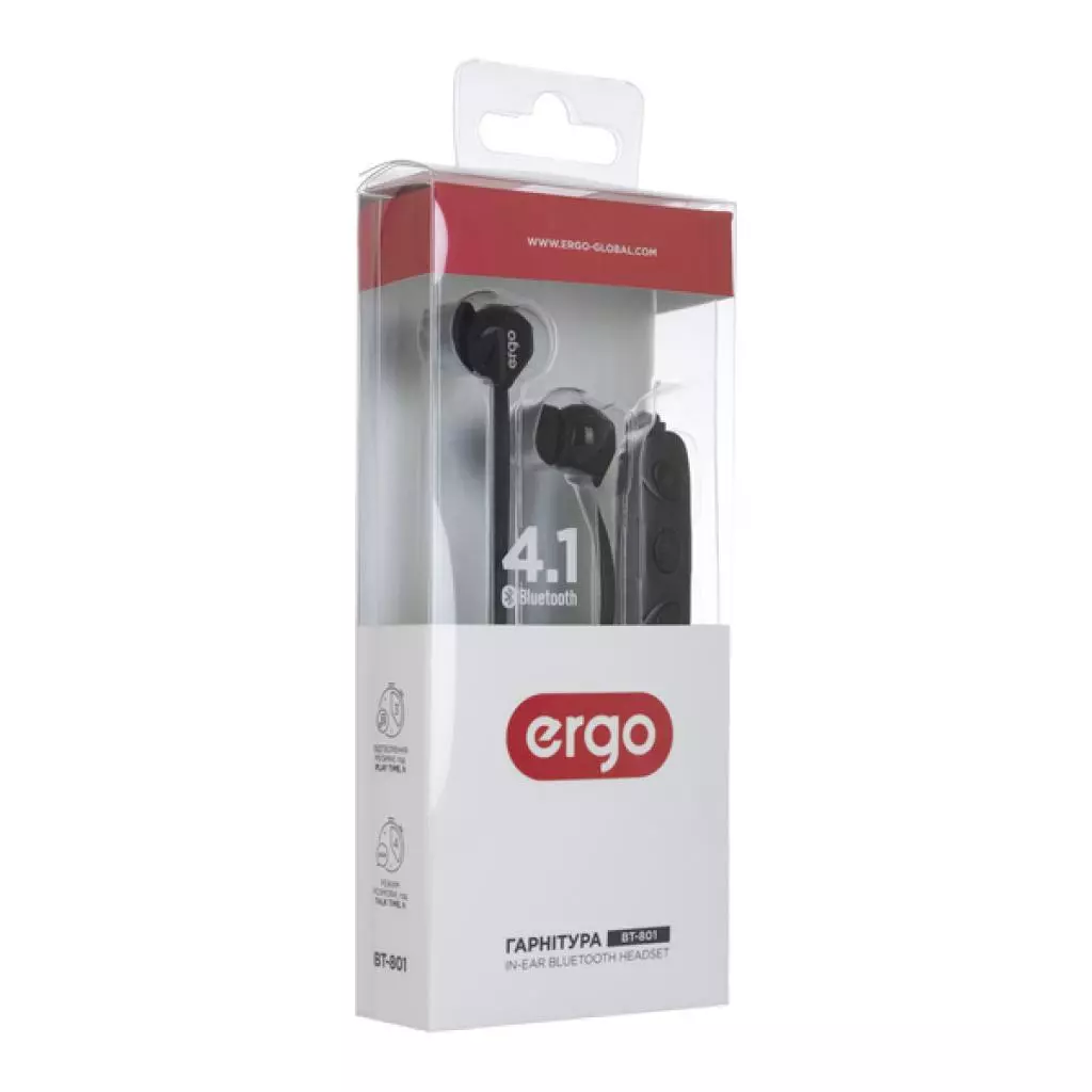 Наушники Ergo BT-801 Black (BT-801BK) - 3 Наушники Ergo BT-801 Black (BT-801BK) - 3